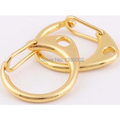 10pcs 27mm Gold Spring clasp Push gate snap hook Lobster Clasps Spring Clip For Lanyard backpack keychain