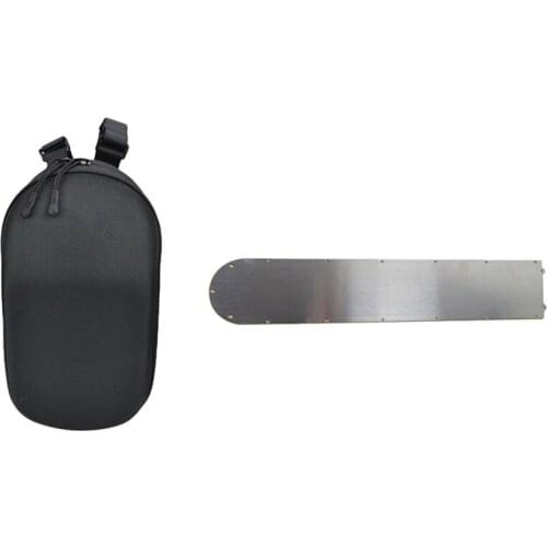 2 Pcs Scooter Accessories: 1 Pcs Charger Bag Electric Skateboard Tool & 1 Pcs Battery Cover Anti-Skid Plate Guard Plate