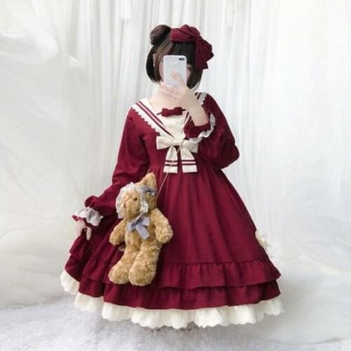 2020 Spring summer sweet anime cosplay lolita dress JSK Carousel tea party clothes Lace dress Maid Costume princess dress