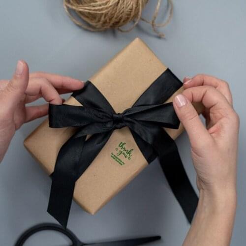 K92C 500 Pcs/1 Roll Round White Thank You Label Stickers Decor Craft Per Roll Stationery Adhesive Sealing Baking Paper Stickers