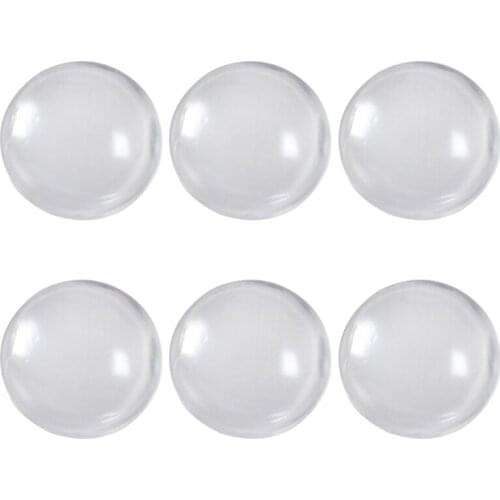 6 Pcs Transparent Door Stoppers Wall Protection Safety Shock Absorber Door Handle Bumper Wall Stickers Protectors Rubber Pads