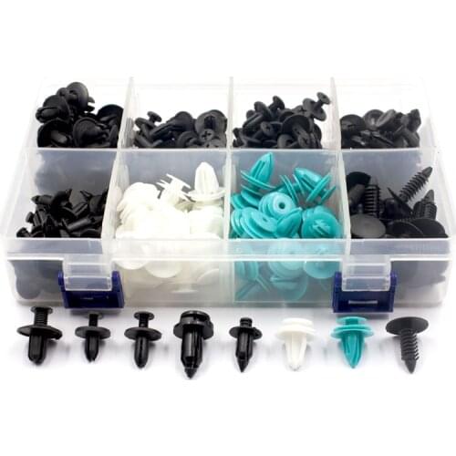 8 Size 200pcs Auto Fastener Clip Mixed Car Body Push Retainer Pin Rivet Bumper Door Trim Panel Retainer Fastener Kit