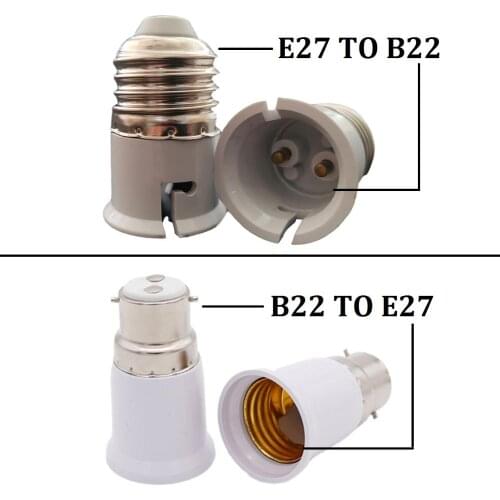 B22 to E27 adapter High quality material fireproof material E27 TO B22 socket adapter LED lamps Corn Bulb light