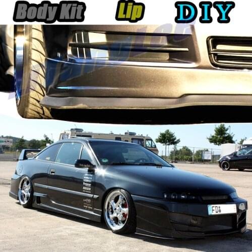Car Bumper Lip Front Spoiler Skirt Deflector For Opel Calibra Tune Car Modified Body Kit VIP Hella Flush Lips