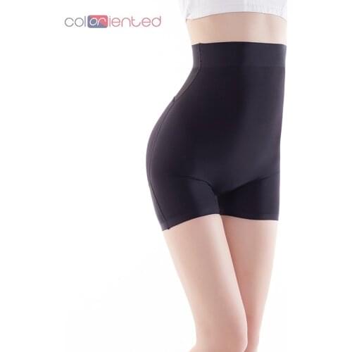 COLORIENTED 2019 New Stylish Hip Lifting Pure Color Underpants Thickening Pad Flat-Angled Womens High Waist Hip Womens Shapers