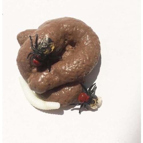 Halloween Party Prank Toys Simulation TPR Slimy Disgusting Fake Excrement BX0D