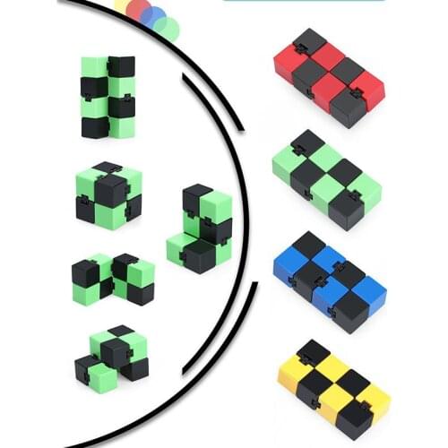 Children Adult Decompression Toy Infinity Magic Cube Square Puzzle Toys Relieve Stress Funny Hand Game Four Corner Maze Toys