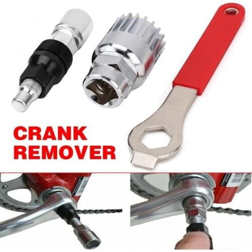 Crank Removal Tools Mountain Bike Cranks Chain Axis Extractor Removal Repair Metal Tools Kit Sets Simple To Use Suitable