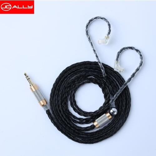 JCALLY JC16 Black 6N OFC 16 Shares 480 Cores 2Pin 0.78 MMCX Earphone Upgrade Cable For KZ ZST Pro ZSN Pro ZS10pro