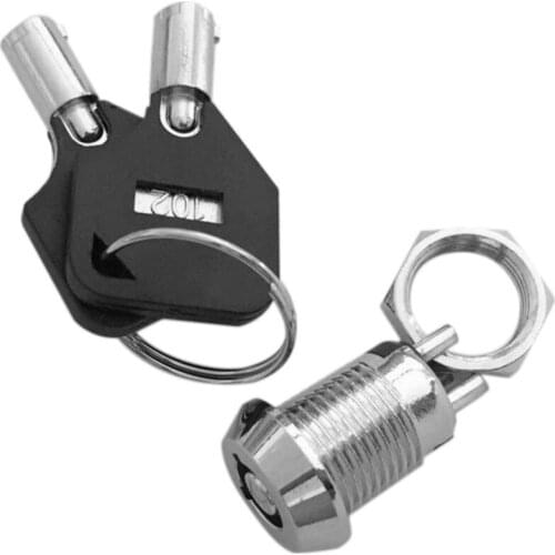 Key Operated Security Barrel Switch SPST On-Off 2 position Common 2 Keys