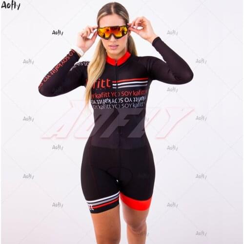 2020new Kafit Women‘s long Triathlon Cycling clothes Skinsuit sets Macaquinho Ciclismo Feminino MTB BIKE Clothing Jumpsuit kits