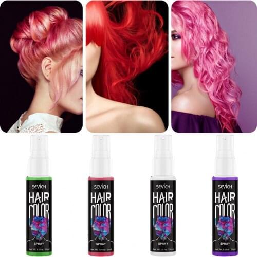 30ml Temporary Hair Dye Hair Color Liquid Spray Colorful DIY Dye Disposable Hair Glitter Spray Hair Styling Coloring Products