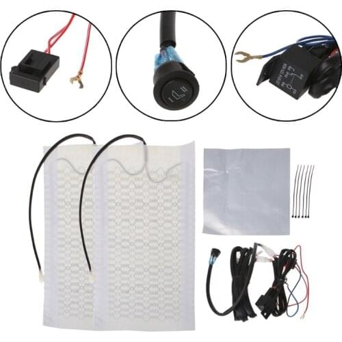 NEW 1 Seat DC 12V Universal Carbon Fiber High/Low Round Switch Car Heated Seat Pads High Quality