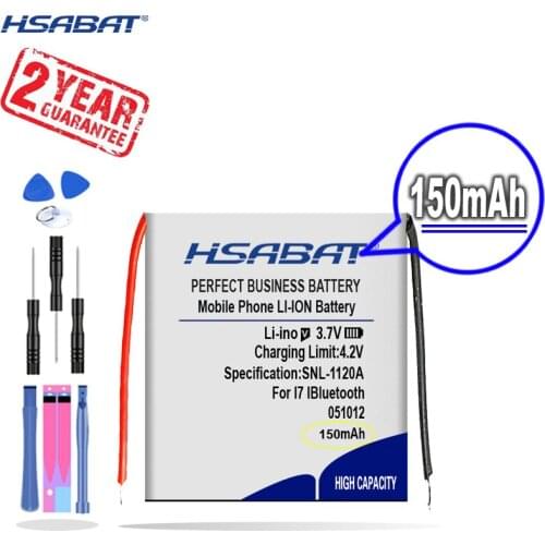 New Arrival [ HSABAT ] 150mAh 401012 051012 501012 Replacement Battery for I7 I8 I9 Bluetooth Headset MP3 MP4