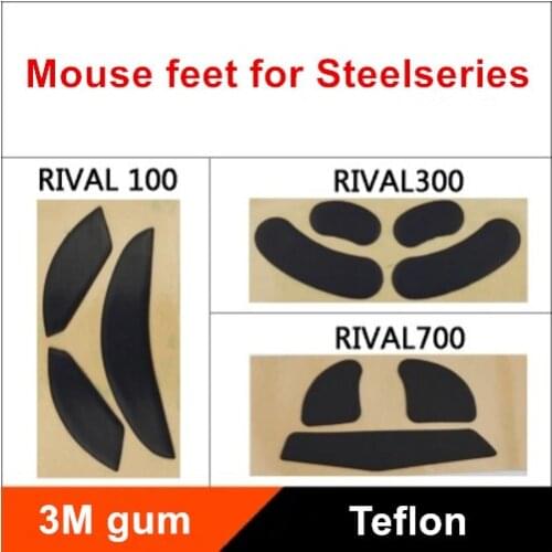 2 sets/pack TPFE mouse skates mouse feet for Steelseries RIVAL 95/100 300 700 mouse glides for replacement 0.6mm Thickness
