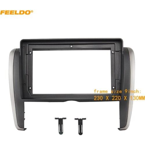 FEELDO Car 2Din Audio Face Plate Fascia Frame For Toyota Allion 260 9" Big Screen Radio Stereo Panel Dash Mount Refitting Kit