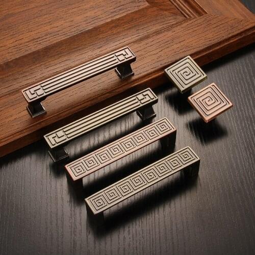Door Closet Knob Antique Kitchen Drawer Handle Zinc Alloy Retro Bronze Cupboard Cabinet Pulls Hardwares