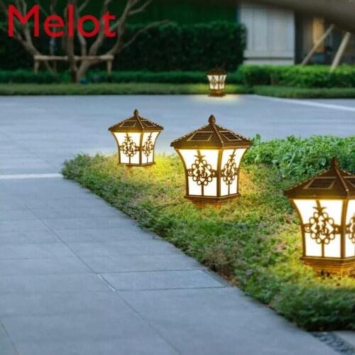 Solar Pillar Lamp Outdoor Garden Lamp Villa Garden Pillar Lamp Door Pillar Lamp Outdoor Waterproof Wall Lamp