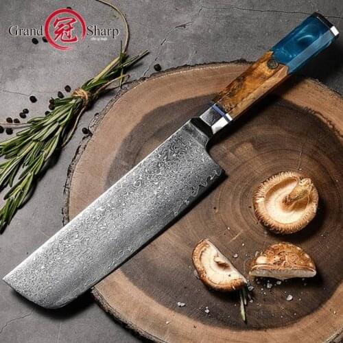 Japanese Damascus Knives Chef Kitchen Knife 67 Layers VG10 Stainless Steel Chopping Vegetables Cooking Tools Cleaver Slicing