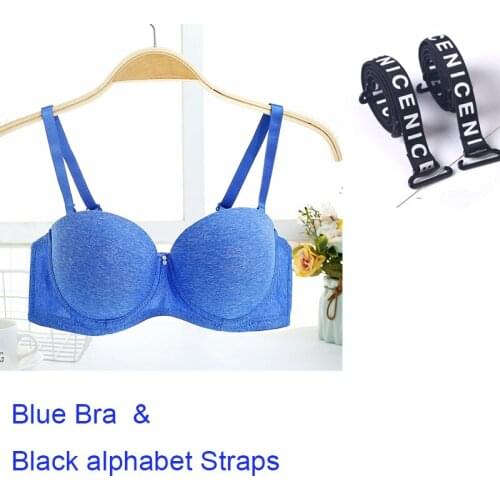 Sexy Bras For Women letter strap Push Up Lingerie Backless Bralette Seamless Brassiere Female Underwear B Cup