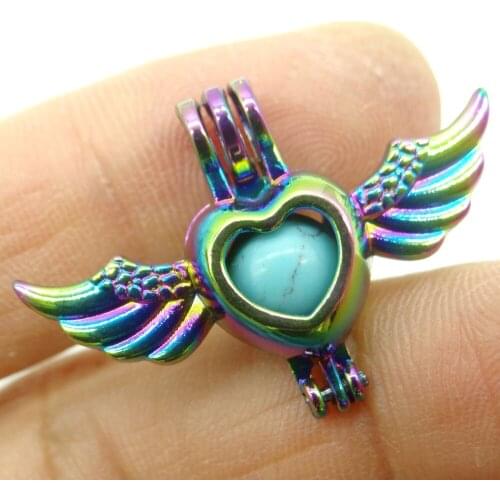 Woman Natural Stone aventurine Quartz Crystal Unakite Lucky bead Titanium heart Pendant for Diy Jewelry Making necklace 1PC