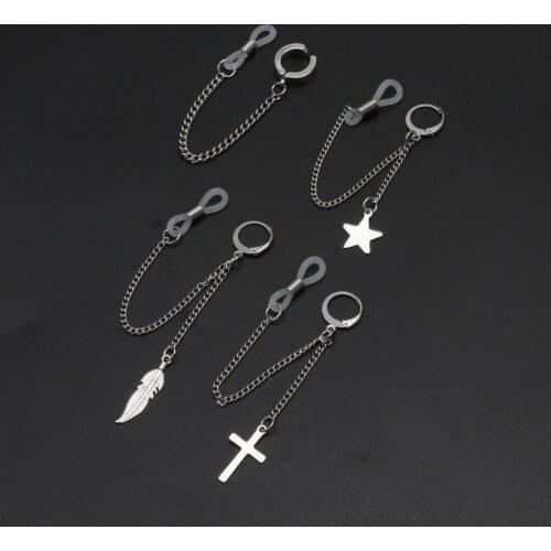 40GB 1 Pc Stainless Steel Anti-Lost Earphone Holder Earrings Wireless Earring