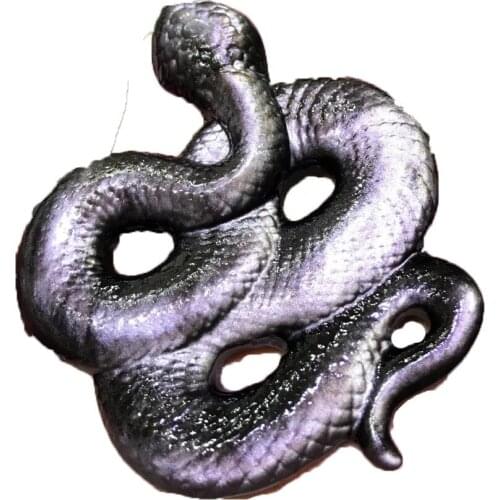 1pcs Natural Crystal Hand-Carved Gold Obsidian Snake Butterfly Medusa Healing Reiki Energy Mineral Quartz Home Decor Gift