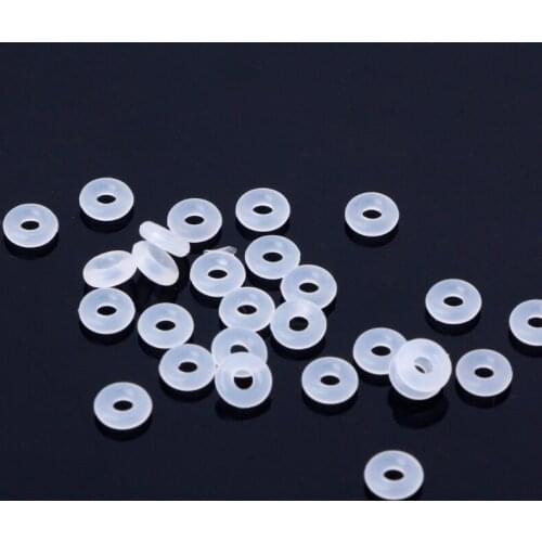 100PCS Silicone Rubber Stoppers Ring Bead Spacer Charm Bracelet For Jewelry DIY