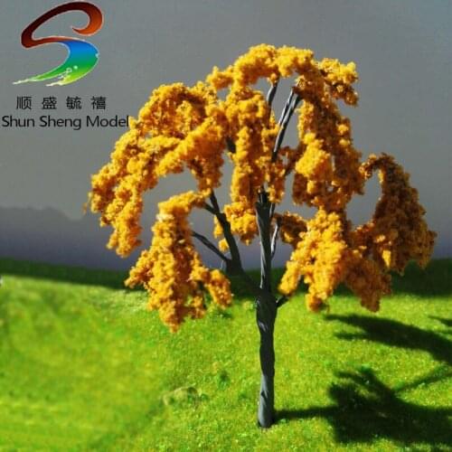 20pcs H :80mm model wire scale tree for building model layout model tree with leaf