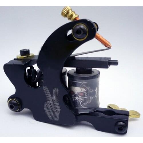 5Pcs/lot Professional Handmade Tattoo Machine 10 Wrap Coils Iron Cast Frame Custom Tattoo Gun For Liner Shader HTM-6284