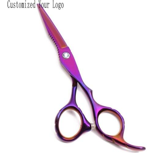 6" Customize Logo Stainless Dog Grooming Kit Animal Scissors Straight Scissors Thinning Shears Professional Pet Scissors C1011
