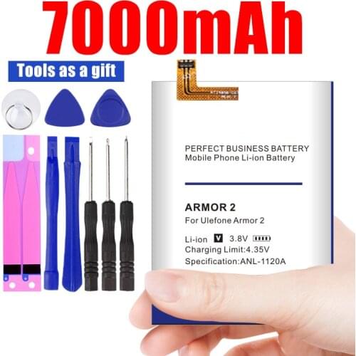 6700mAh battery For Ulefone Armor 2 Phone Battery++Gift tools +stickers