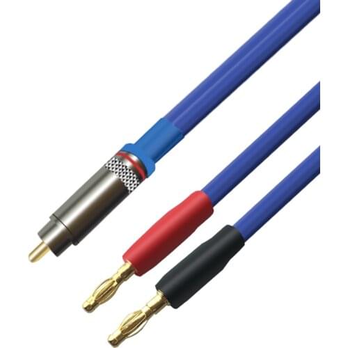 HIFI Audio Cable RCA to 2 Banana Plug Amplifier Active Speaker Subwoofer Cable Wire OFC Male to Male 75CM 1M 2M 3M 5M 8M 10M 12M
