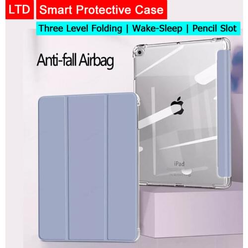 Smart Protective Case For iPad 10.2 8th 2018 2017 5th 6th Air 1 2 3 4 9.7 Pro 11 10.5 10.9 With Pencil Holder Tablet Case