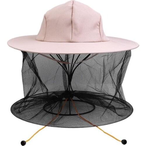 Breathable Anti-bee Cap Cotton Linen Woven Fabric Hat Beekeeping Equipment Tool Beekeeping Special Protective Cap Face Net Q3
