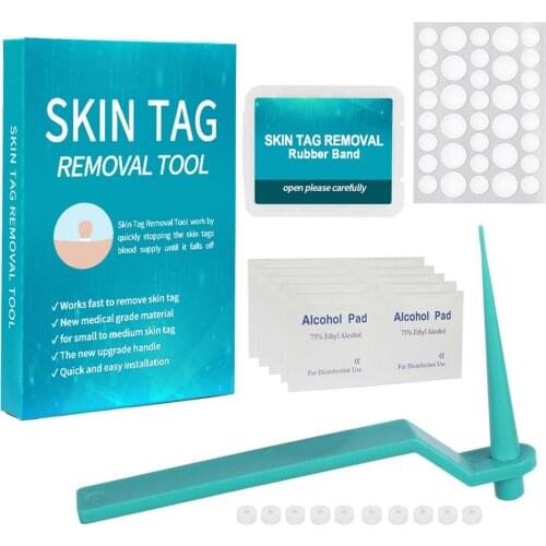 Facial Care Mole Wart Tool Mole Wart Remover Mini Skin Tag Removal Kit with Cleaning Cotton Swab Adult Mole Wart Facial Care