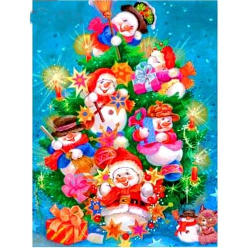 Snowman diamond painting chirstmas tree stones embroidery picture kids toy mosaic sticker diamond tapestry poster wall paper