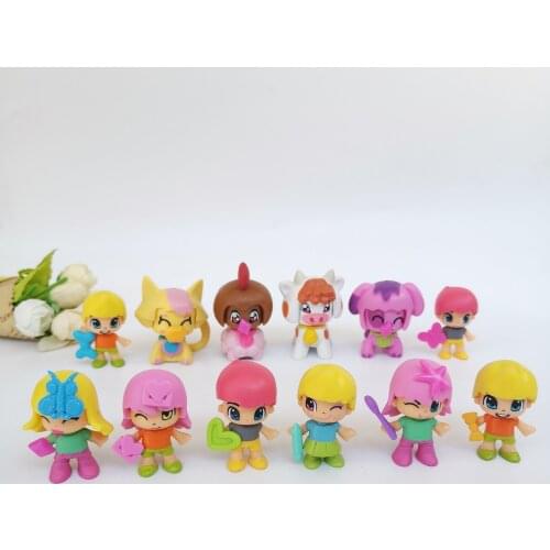 30PCS/lot Cartoon Assembly Girl Doll 4-5CM Pvc Kids Toys Limited Collection Birthday Gift Home Decoration