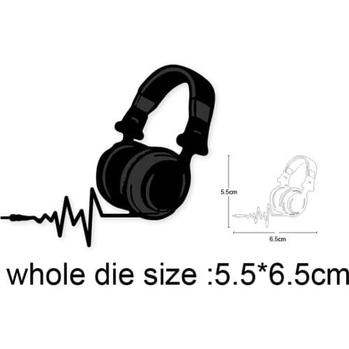 Headset Headphone Metal Cutting Dies stamp and dies Stencil DIY Scrapbooking dies album Card Making Embossing Die Cut Craft dies