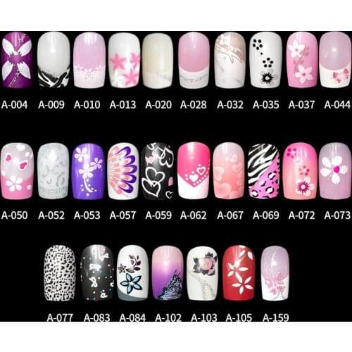 Fingerqueen 24 Pcs/set Fake Nails Are Pressed on the Girls Finger Beautiful Fake Nail Art Tips Full Cover French Nail Art Tips