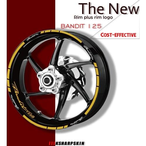 Motorcycle sticker wheel tire decal Inner outer Rim reflective logo decorative decal kit set for Suzuki bandit1250 bandit 1250