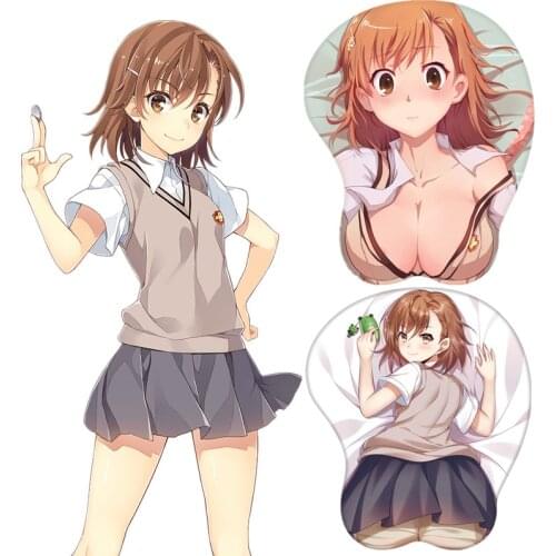 A Certain Magical Index Misaka Mikoto Cosplay Cute Wrist Rest silicon Mouse Pad Mat 3D Mousepad
