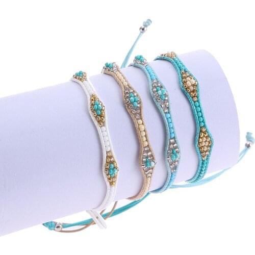 NewHot Korean Fashion Temperament Bracelet Beads Resizable Woven Bracelet Jewelry Female with Pearls for Girls