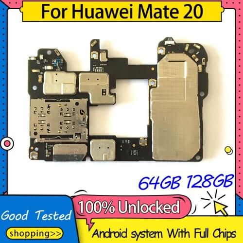 100% Working 6GB RAM Motherboard For HUAWEI mate 20,Unlocked Logic Board 64GB 128GB For Huawei mate 20 Motherboard With Chips