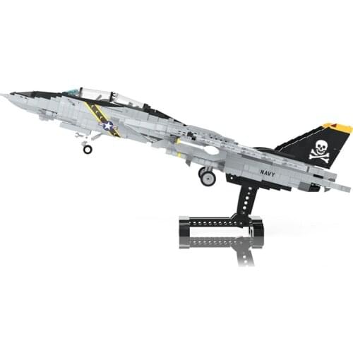 Creator MOC Building Block Kids Military Fighter F-14Tomcat Supersonic Combat Aircraft Assembly Model DIY Brick Childrens Toys