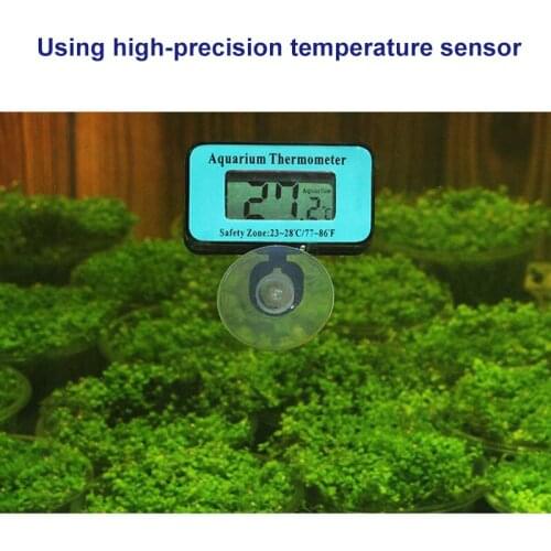 LED Digital Aquarium Thermometer Fish Tank Water Terrarium Temperature With Suction Cup ALI88