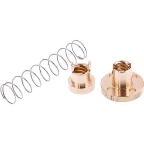 T8 Anti Backlash Spring Loaded Nut Elimination Gap Nut for 8mm Acme Threaded Rod Lead Screws DIY CNC 3D Printer Parts