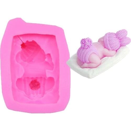 Sleeping Baby Shape Silicone Cake Molds Fondant Mold Chocolate Pastry Mould