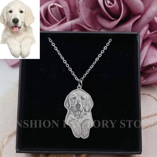 Custom Pet Necklace Photo Custom Jewelry 925 Sterling Silver Pendant