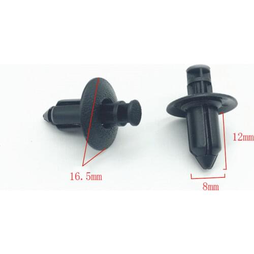 20pcs Car Door Panel Fastener Clip 8mm Hole Black Plastic Fender Bumper Retainer Rivet Universal Car Accessories For Toyota BMW
